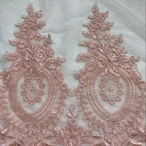 5yards five colors gold line on net yarn cord embroidery lace trim evening/wedding dress accessories lace 30cm width