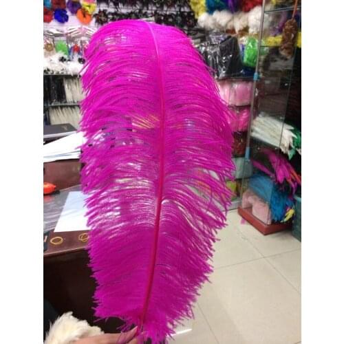 50 pcs Big pole ostrich feather Mei red ostrich plumage 50-55 cm/20-22 inches high quality plume ostrich free shipping