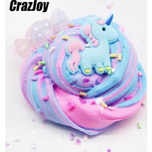 60ml Unicorn Puff Slime Plastic Clay Light Clay Colorful Modeling Polymer Clay Sand Fluffy Light Plasticine Gum For Handmade Toy