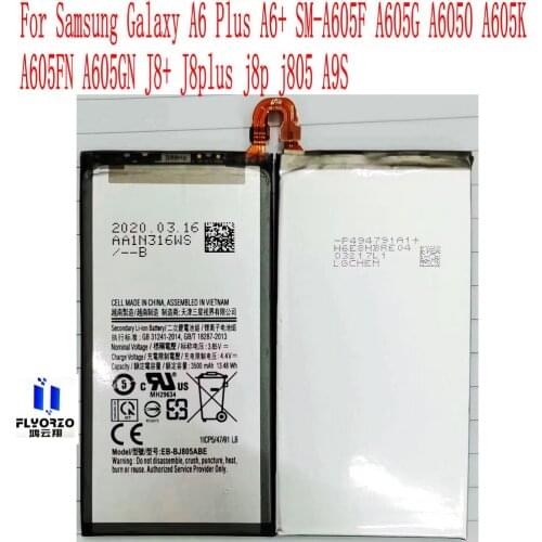 Brand New High Quality 3500mAh EB-BJ805ABE Battery For Samsung Galaxy A6 Plus A605F A605G A6050 J8 J8plus j8p j805 Mobile Phone