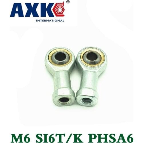 Axk 20pcs/lot 6mm Female Right Hand Thread Rod End Joint Bearing Metric Thread M6x1.0mm Si6t/k Phsa6