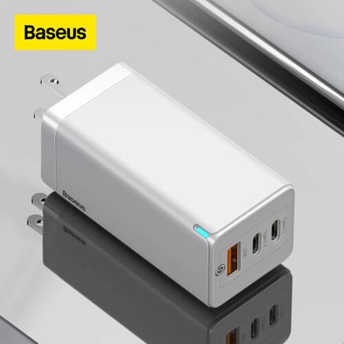 Baseus 65W GaN Charger USB Fast Charger QC 4.0 PD3.0 For iPhone 12 11 Samsung Huawei Xiaomi Phone Charger type c Quick Charger