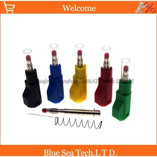 DIY 4mm audio banana plug with Sheath Security for Multimeter,CATII 600V/Max.32A,Nickel plated brass,Five color choose