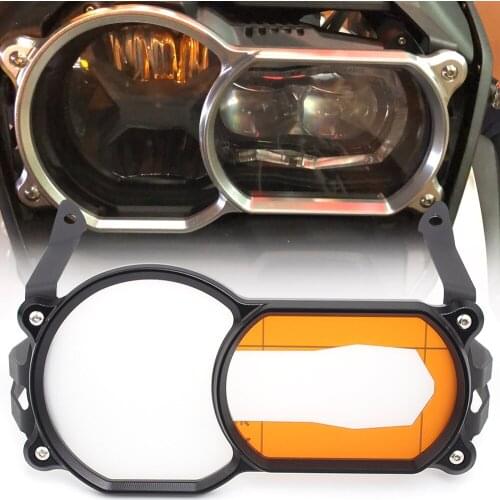 For BMW R1200GS R1250GS R 1200 GS R 1250 GS Adventure ADV LC Motorcycles Headlight Guard Protector Glass Cover Orange Lamp Patch
