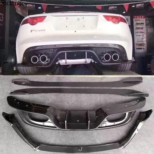 F-TYPE Carbon Fiber Car Body Kits rear diffuser side skirts front lip for Jaguar F-TYPE Car Styling 14-15