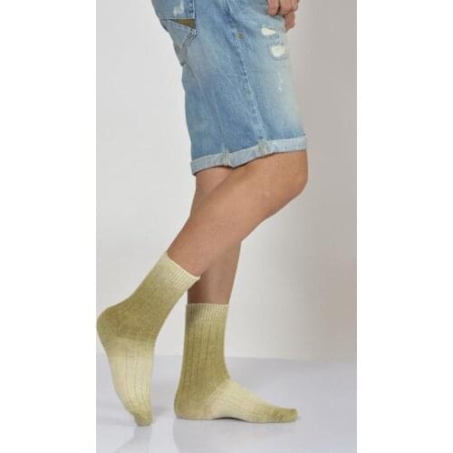 Idilfashion Male Gradient Print Thermal Socket Stocking-Beige-E-ART214 (3'LÜ PACKAGE)