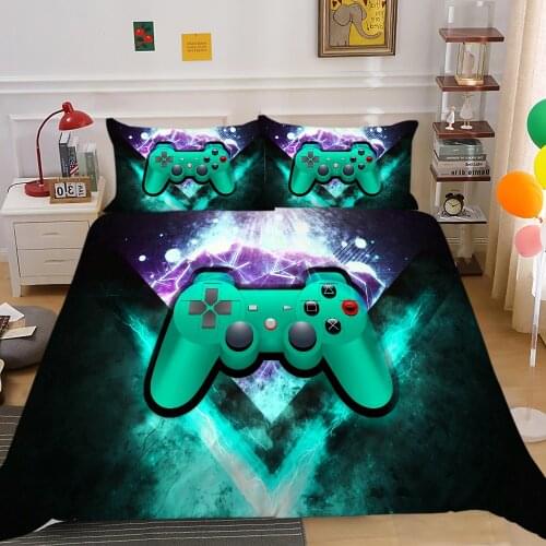 Fashion Bedding Set 2/3pcs 20 Patterns 3D Digital Gamer Printing Duvet Cover Sets 1 Quilt Cover + 1/2 Pillowcases US/EU/AU Size