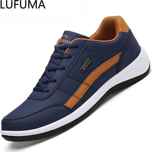 Fashion Men Sneakers for Men Casual Shoes Breathable Lace up Mens Casual Shoes Spring Leather Shoes Men chaussure homme Zapatos