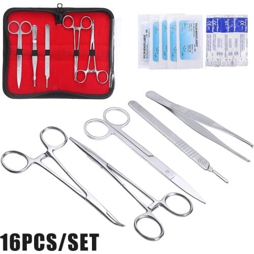 Medical Student Skin Surgical Suture Training Kit Full Set Medical Instrument Scalpel Suture Needle Scissor Tool Kit