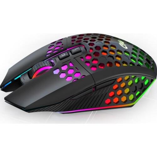 Ergonomic 2.4GHz Wireless Gaming Mouse 1600 DPI Honeycomb Hollow Rechargeable Computer Mouse For Computer PC Laptop Gamer Mice