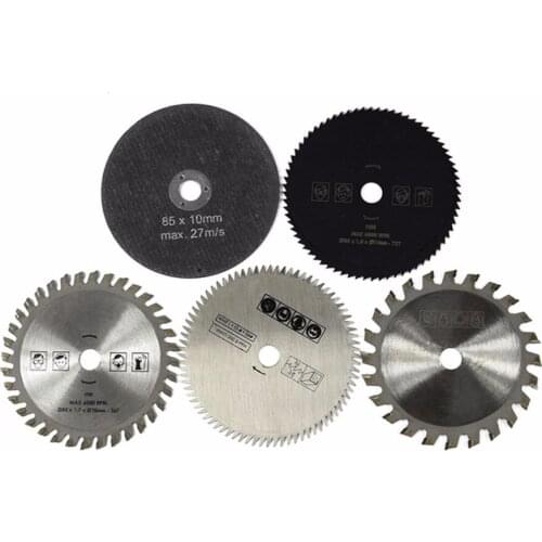 5PCS HSS TCT Circular Saw Blade set 85x10MM Wood Cutting Discs for Dremel Metal Cutter Rotary Tool Cutting Discs set