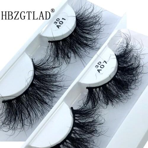 Mink Lashes 25mm Fluffy Messy 3d False Eyelashes Handmade Dramatic Long Natural Lashes 100% Mink Eyelashes Extension Makeup Tool