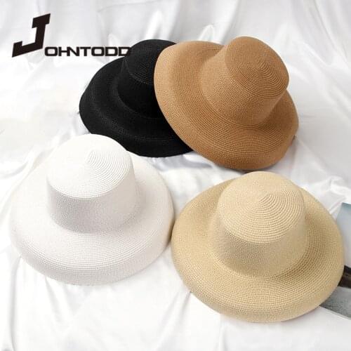 New product straw hat, ladies leisure trip, bow knot straw hat, outdoor vacation sunscreen will avoid the sun hat beach hat cap