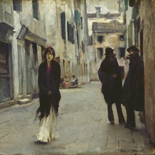Scenery canvas painting mural prints home decor poster giant picture John Singer Sargent girl on the street