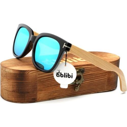 Ablibi Unisex Polarized Bamboo Wooden Sunglasses Vintage Sun Glasses For Men/Women driving fishing Wood Shades in wood box