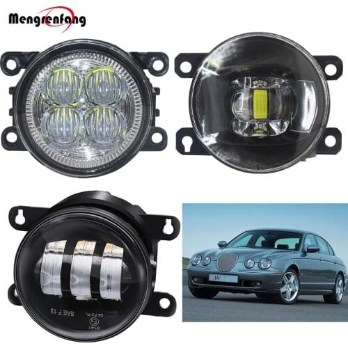 Fog Light Assembly For Jaguar S-Type (CCX) Saloon 1999-2007 Car H11 Front Bumper LED Lens Fog Lamp DRL Daytime Running Light 12V