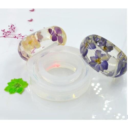 Transparent Silicone Round Bracelet Mould For Resin Real Flower DIY Mold Bangle Mould resin molds for jewelry