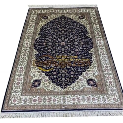 Luxury Home Turkish Handmade Rugs Persian Wool Silk Floral Area Rugs Carpet
