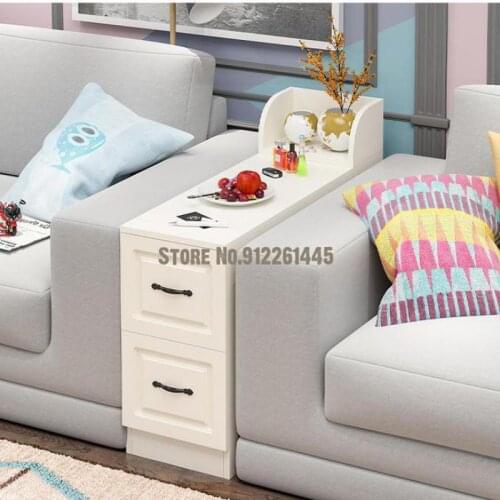 Nordic Multi-function Narrow Large Storage Gap Sofa Side Cabinet Armrest Table Living Room Telephone Corner