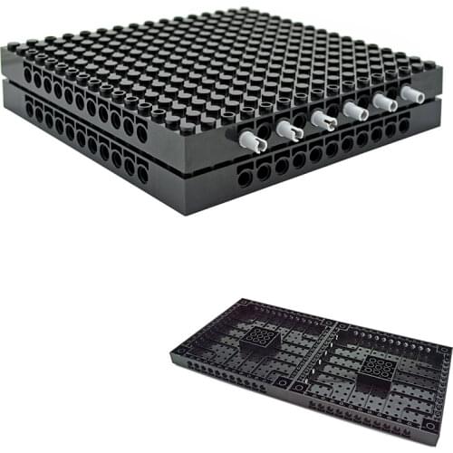Special 16x16x1 1/3 with Holes Brick Base Assembles Particles MOC Parts Building Blocks Compatible with 65803 Technical DIY Toys