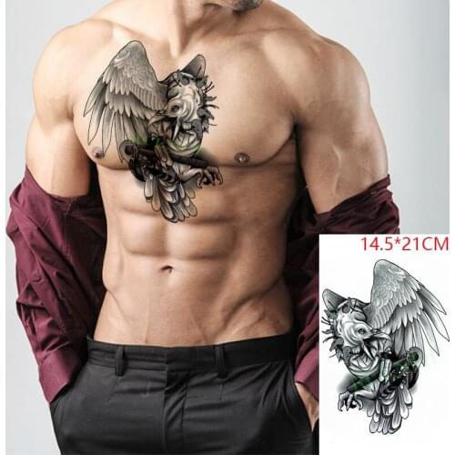 Waterproof Temporary Tattoo Sticker Eagle Bird Feather Knife Tatto Stickers Flash Tatoo Fake Tattoos for Men Women