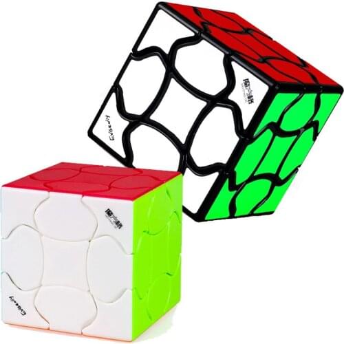 QiYi Petal Leaf Magic Cube Tetrahedron Cubo Magico Puzzle Stickerless BLACK puzzle Twist toy Gift for Kids Children Gifts Sticke