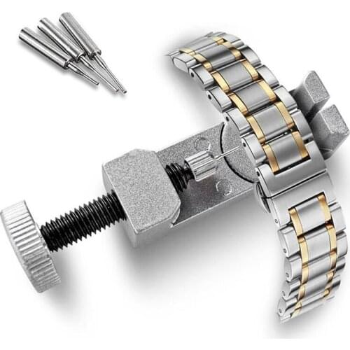 All Metal Adjustable Watch Band Strap Bracelet Link Pin Remover Repair Tool Kit