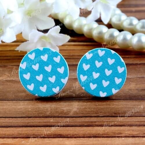16mm Hearts Round High Quality Photo Wood Laser Cut Cabochon to make Rings, Earrings, Bobby pin,Necklaces, Bracelets