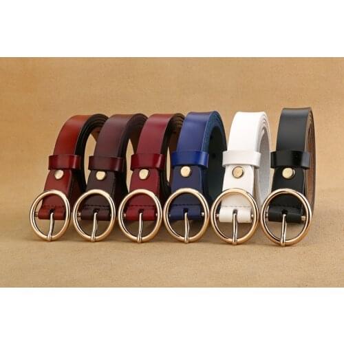 New Women Leather Belt High Quality Casual Genuine Real Leather Buckle Brand Arrival Luxury Brand Womens Designer Belts