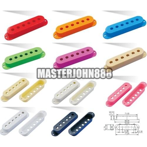 1 Set of 3pcs Pink/Blue/Purple/Cream/Green Single Coil Pickup Covers For ST/SQ Electric Guitar Pickup Lid/Shell/Top 48/50/52mm