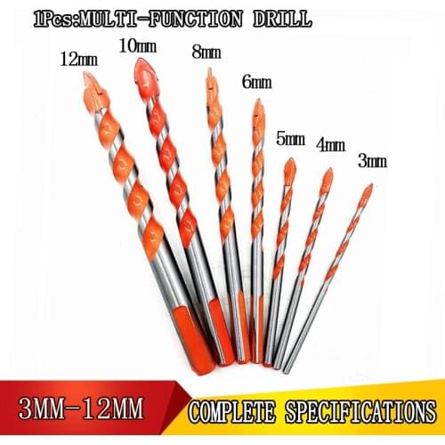 1Pcs multi-function drill bit twist thread tool high quality triangle reaming drill Glass ceramic tile wall wood Metal Material