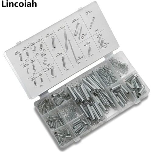 200pcs Metal Steel Tension Extension And Compression Pressure With Storage Box Repairs Coil Portable Hardware Tool Spring Set