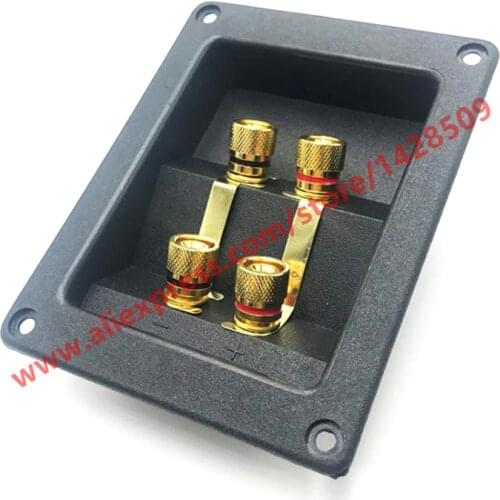 4 Positions 303 Pure Copper Wiring Clamp Connector Rectangular Junction Box Banana Socket Audio Speaker Binding Post
