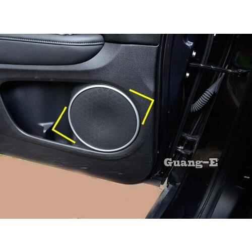 For Honda HRV HR-V Vezel 2019 2020 Car Door Detector Stick ABS Chrome Inside Audio Speak Sound Cover Ring Circle Lamp Trim 4pcs