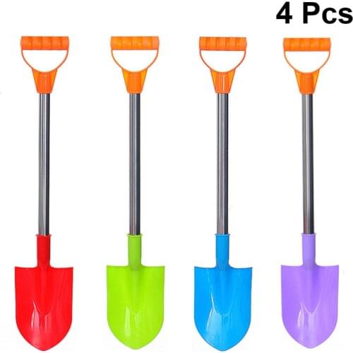 4pcs Mini Sand Shovels Beach Toys Sand Dredging Spade Playing Beach Toys for Children Kids