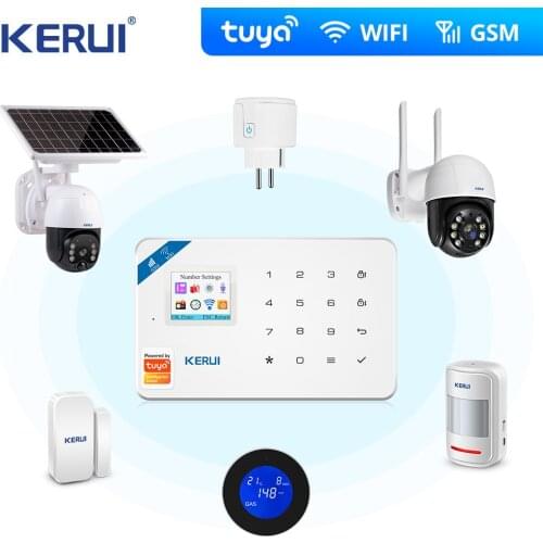 DIY Kerui W18 Wireless Wifi Home Alarm GSM IOS Android APP Control LCD GSM SMS Burglar Alarm System For Home Security Alarm