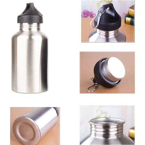 2000ML Camping Hiking Bike Bicycle Cycling Water Bottle Stainless Steel Wide Mouth Drink Jug