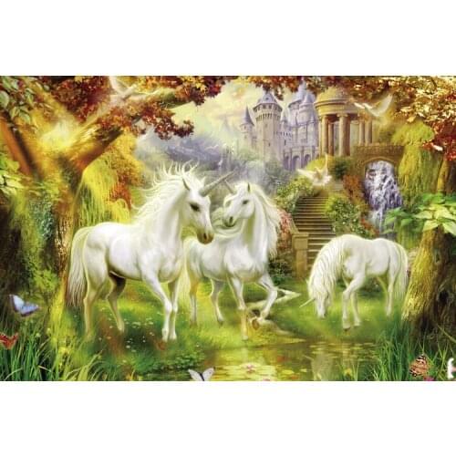 One horn animal The wooden puzzle 1000 pieces ersion wood jigsaw puzzle white card adult childrens educational toys