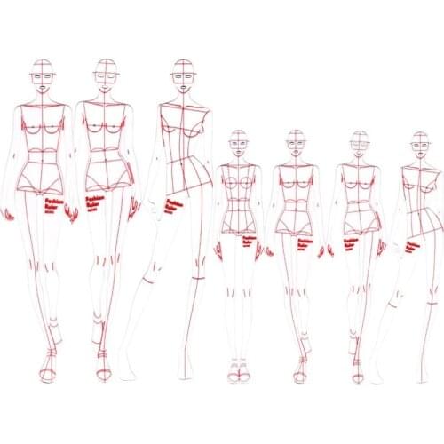Clothing Design Style Drawing Template Ruler Body Model Fashion Ruler