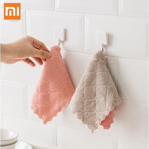 Xiaomi Double-sided Dishcloth Thickened Housework Cleaning Rag Dish Tow Remove Oil Coral Velvet Cleaning Towel For Kitchen