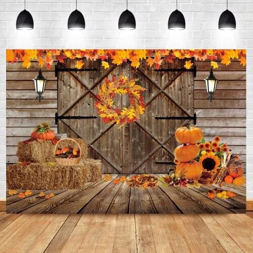 Photo Backgrounds For Photography Old Wooden Warehouse Farm Door Haystack Sunflowers Party Child Photozone Photographic Backdrop