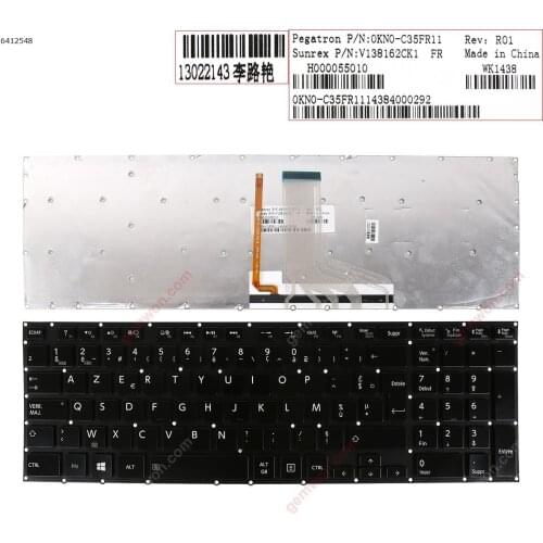 FR French AZERTY New Replacement Keyboard for Toshiba Satellite P50A P50T-A P55-A P55T-A Laptop Black with Backlit NO Frame