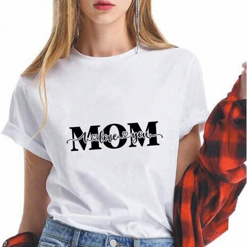 Mother Comfortable Tshirt Women I Love You Mom Printed Streetwear T-shirt Hipster Cartoon Spain Vogue Fashion Funny T Shirt
