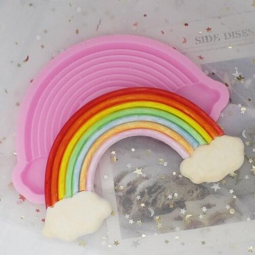 Baking Tools for Cakes Fondant Molds DIY Cloud Rainbow Silicone Mold Plaster Aromatherapy Cake Tools Decoration