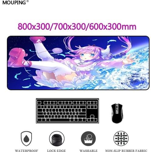 Anime Girl Mouse Pad Speed Mousepad Gamer Keyboard Deskmat Computer Accessories Carpet Desk Pad Non-slipmat 800x300 DropShipping