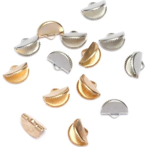 BASEHOME 100pcs/lot 13x10mm Ends Fastener Clasps Jewelry Findings Ends Fastener Jewelry Connectors DIY