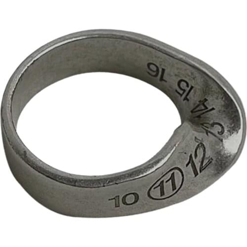 Tide Brand Personality Digital Carving Irregular Ring Wild Design Trend Style INS Ring Men And Women Couples