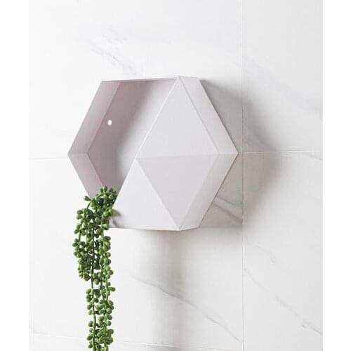 Wall Flowerpot DIY Decorative Creative Wall Hanging Flower Geometric Hexagon Pot Garden Basket for Home