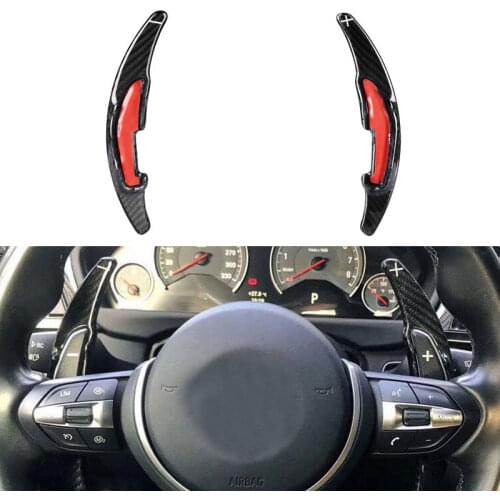Carbon Fiber Steering Wheel Shift Paddle Shifters Extension Decorations For BMW M2 M3 M4 M5 M6 X5M X6M Series