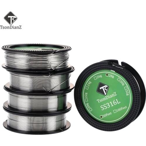 10m/roll SS316L Wire 32ga 30ga 28ga 26ga 24ga 22ga 20ga Heating Wire DIY Resistance Coil Wire